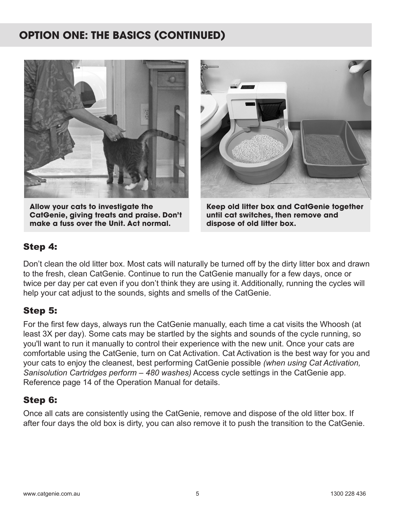 CatGenie WHOOSH Acclimation Manual page 5