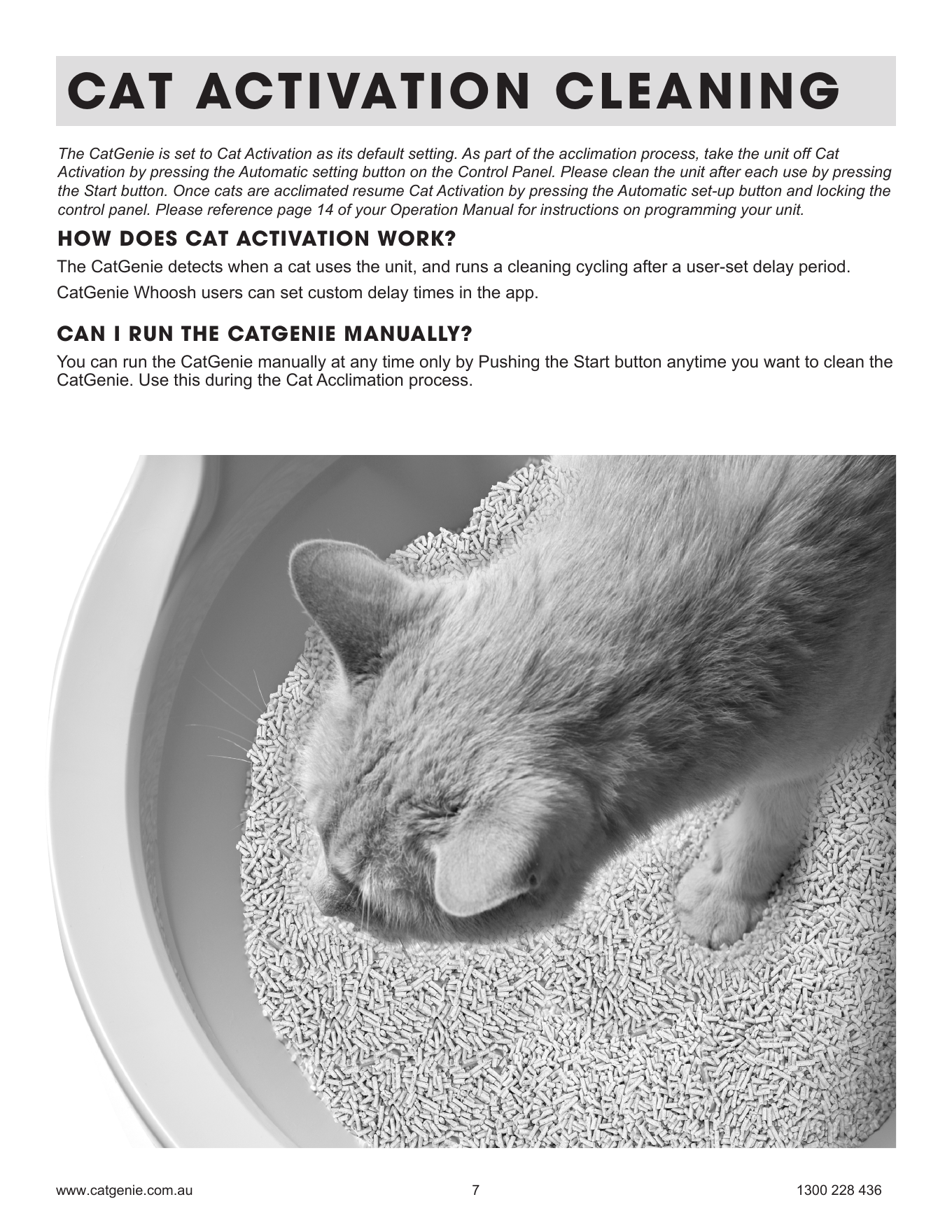 CatGenie WHOOSH Acclimation Manual page 7