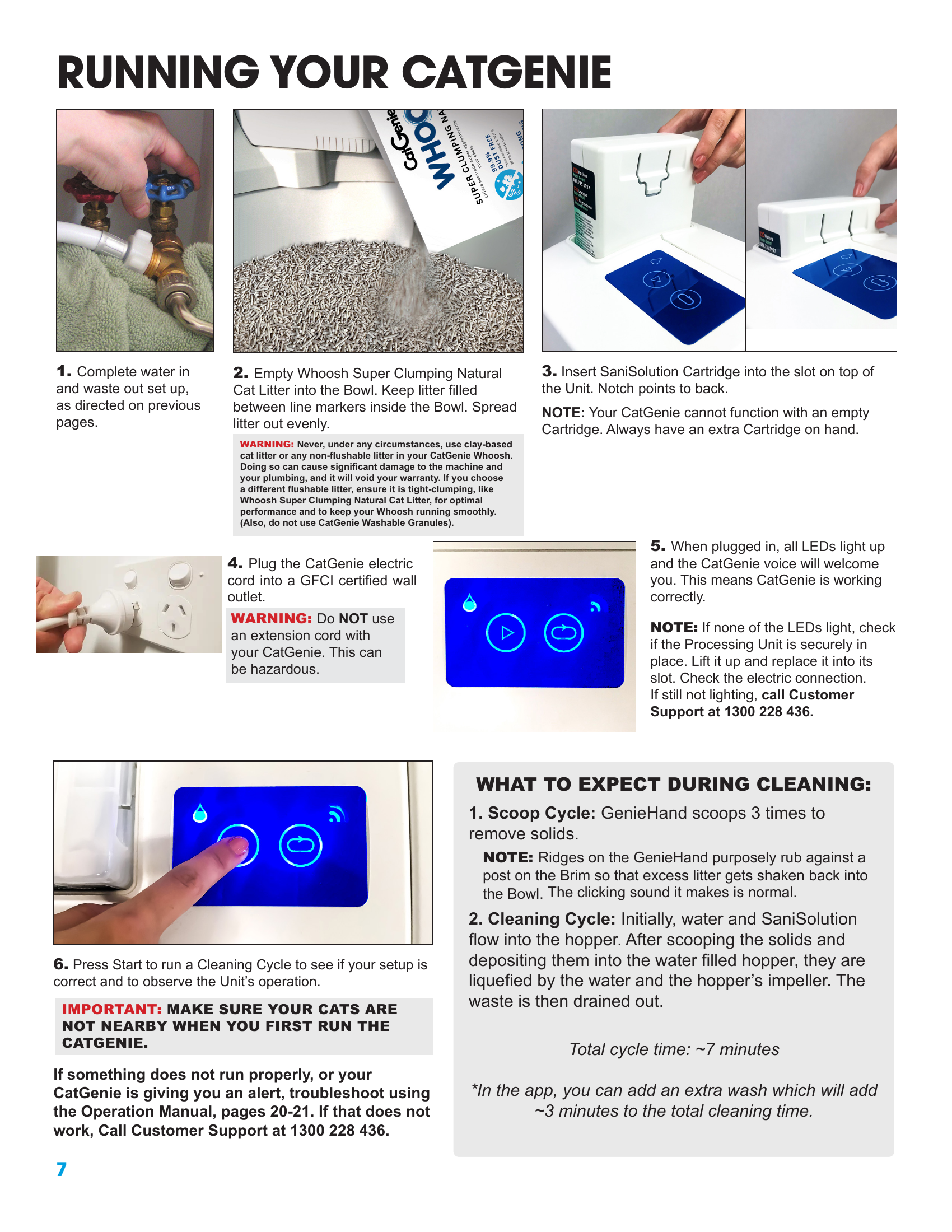 CatGenie WHOOSH Set Up Manual page 7